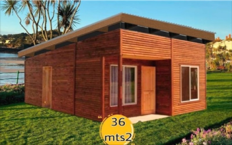 Casa prefabricada Casasarbolito - Modelo premium con deck y jardín