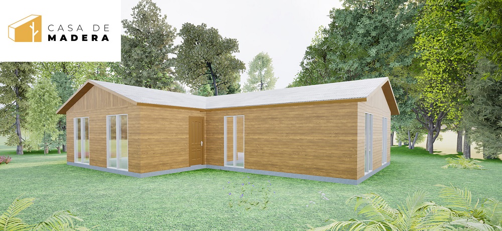 Casa prefabricada Casasarbolito - Modelo premium con deck y jardín